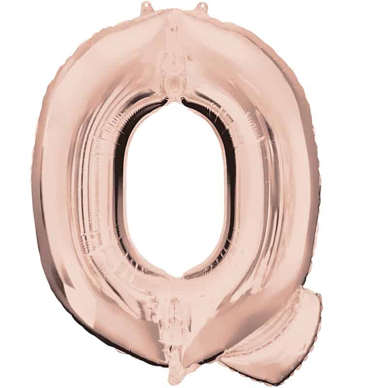 Rose Gold Letter Q Helium Filled - 34"