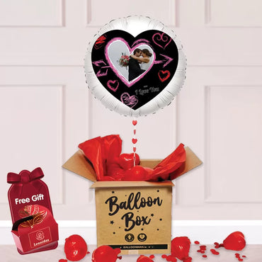 22" Personalised Photo Valentine Delivery - Chalk