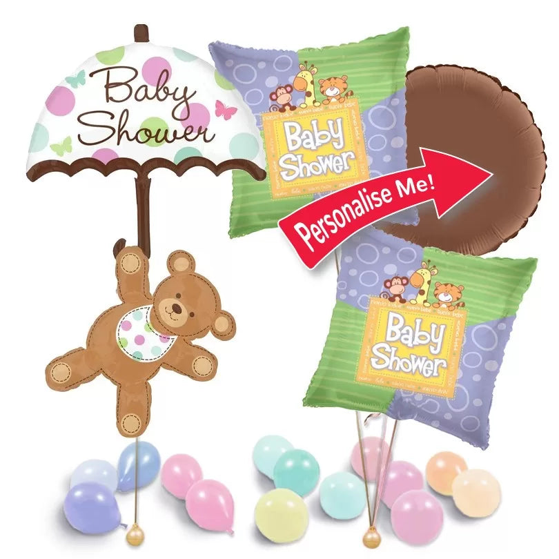 Baby Shower - Umbrella Foil Balloon Bouquet Delivery