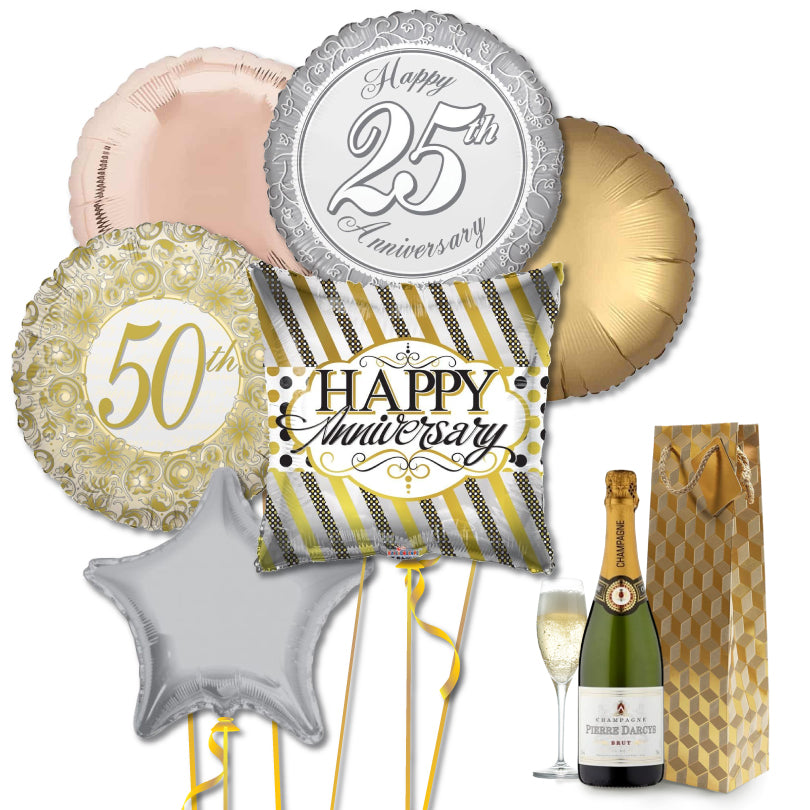 Wedding Anniversary Balloon & Champagne Delivery