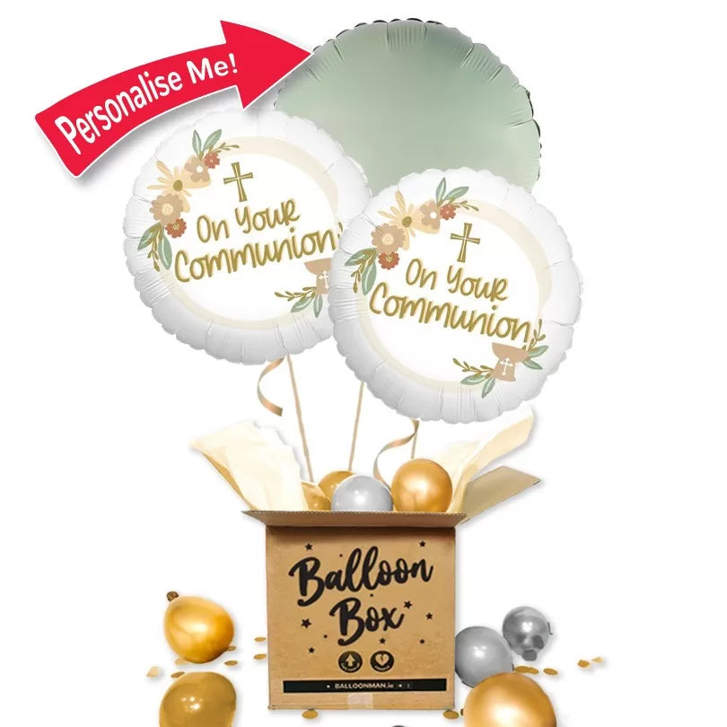 Communion Balloon Bouquet - White