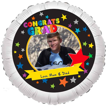 22" Personalised Selfie Pix Congrats Grad Balloon