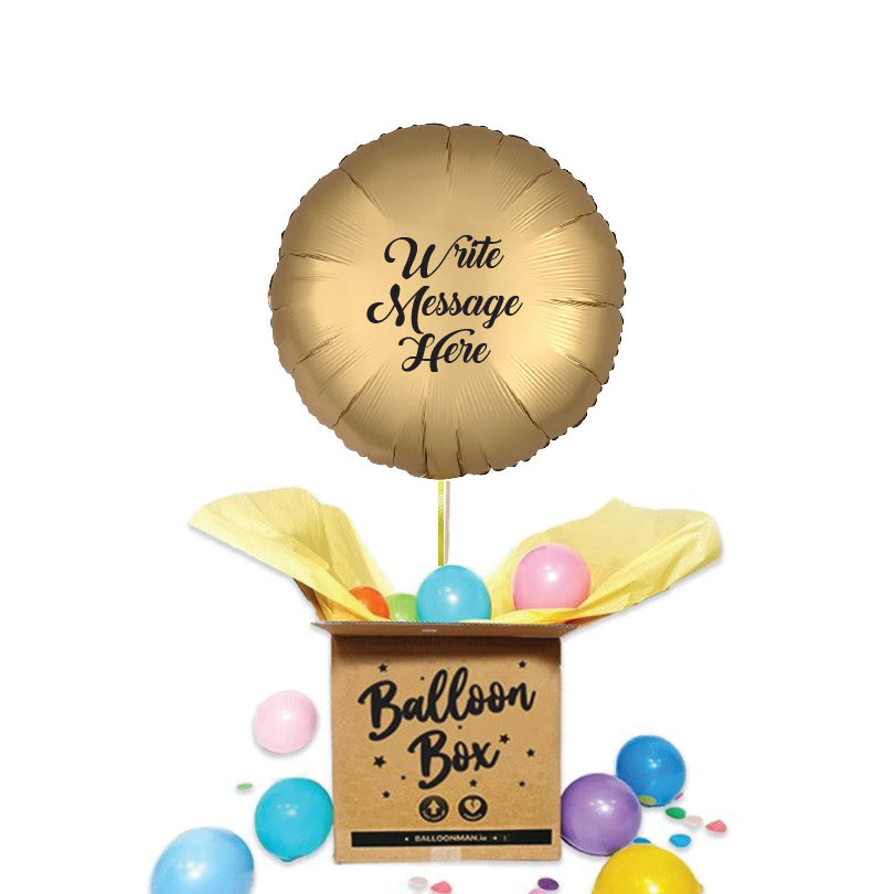 Round Shaped Personalised Balloon - Gold