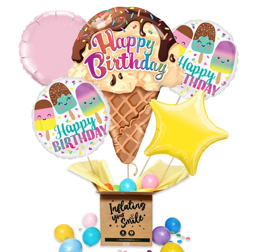 Birthday Icecream Balloon Bouquet Delivery