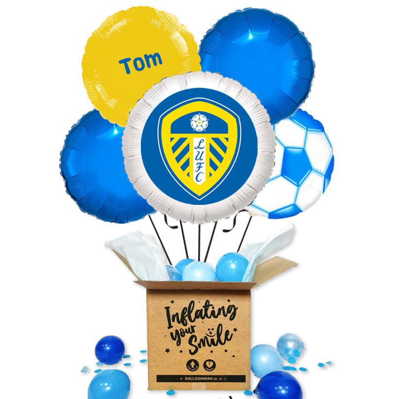 Personalised Football Fan Balloon Bouquet - Leeds