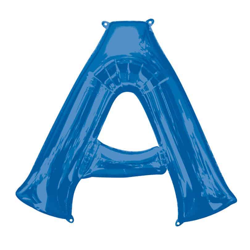 Blue Letter A Helium Filled - 34"