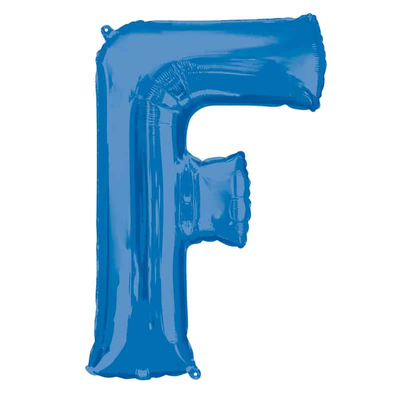 Blue Letter F Helium Filled - 34"
