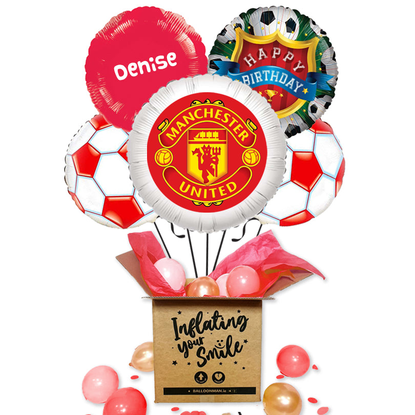 Personalised Football Fan Balloon Bouquet - Man Utd