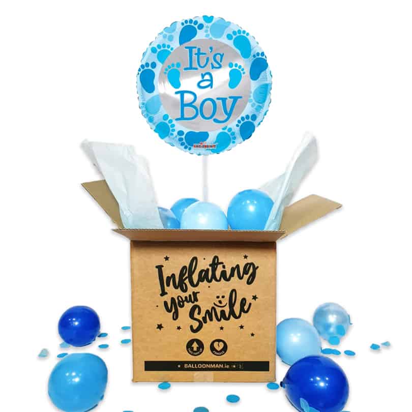 18" Baby Blue Footprints Balloon Delivery