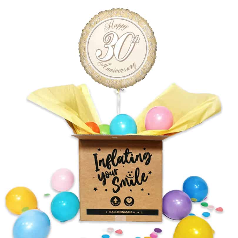 18" Happy 30th Anniversary Balloon Delivery