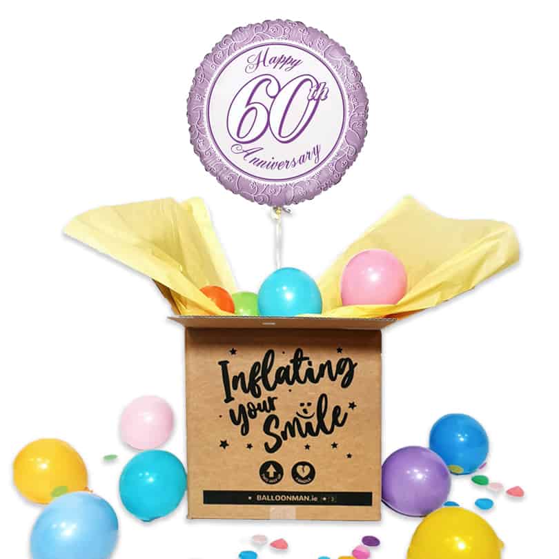 18" Happy 60th Anniversary Balloon Delivery