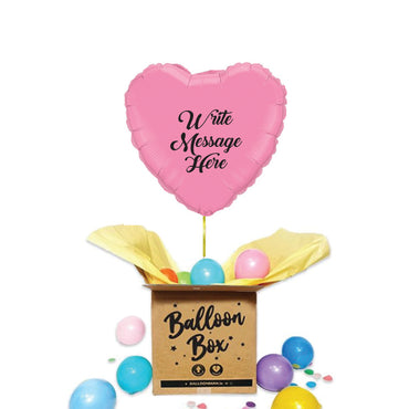 Heart Shaped Personalised Balloon - Pink