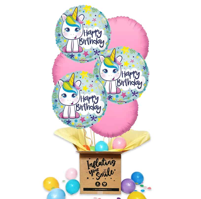 Unicorn Birthday Foil Balloon Delivery