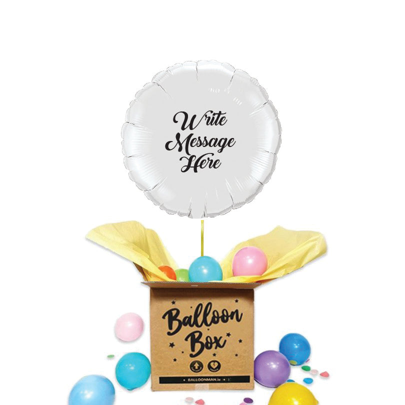 Round Shaped Personalised Balloon - White