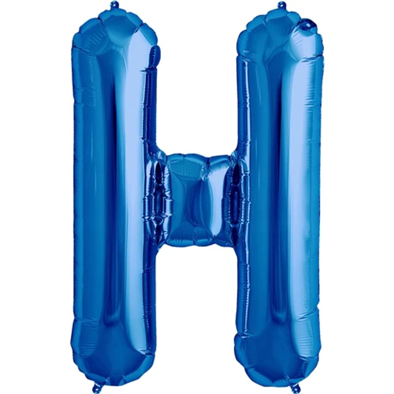 Blue Letter H Helium Filled - 34"