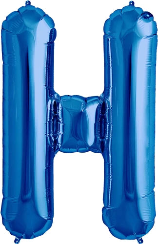 Blue Letter H Helium Filled - 34"