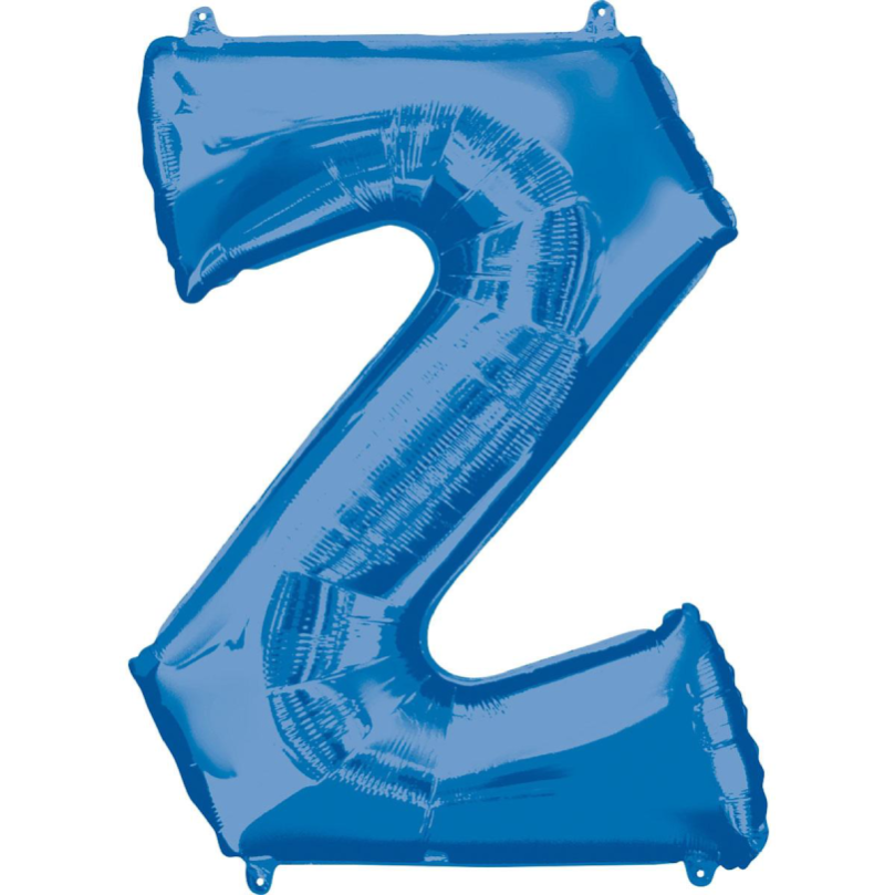 Blue Letter Z Helium Filled - 34"