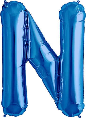 Blue Letter N Helium Filled - 34"