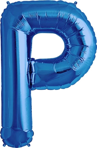 Blue Letter P Helium Filled - 34"