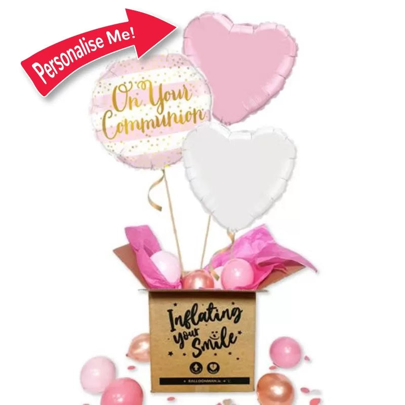Communion Balloon Bouquet - Pink