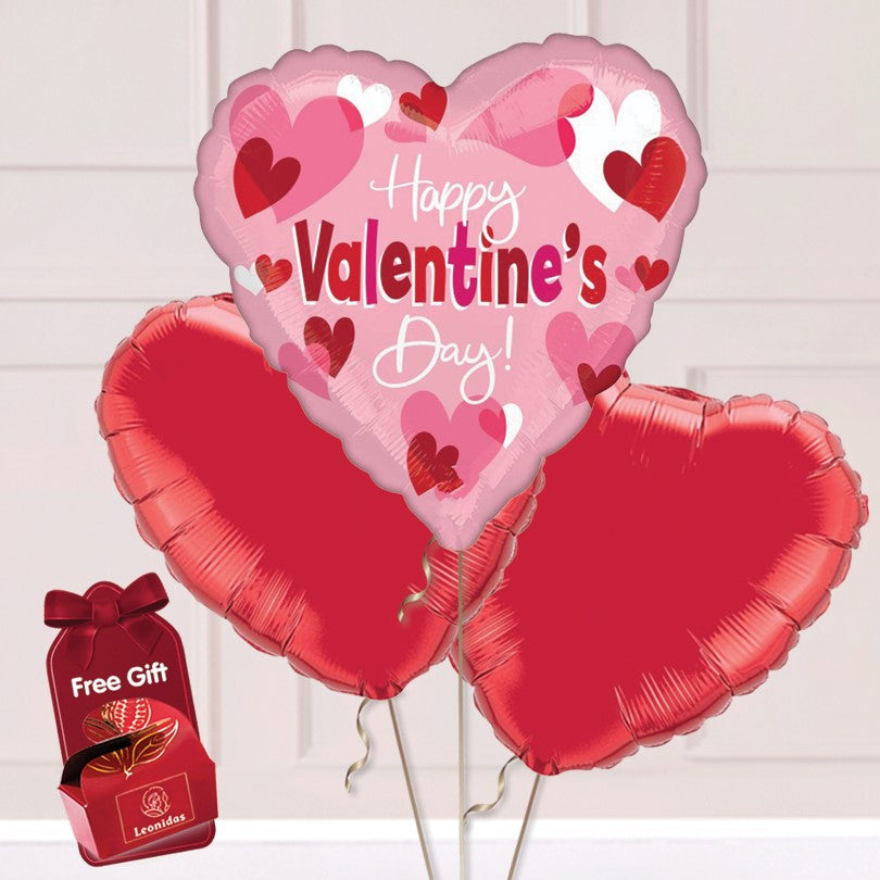 Valentines Day Balloon Bouquet Delivery - Playful Hearts