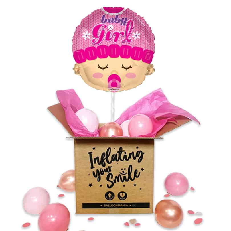 18" Baby Girl Head Balloon Delivery