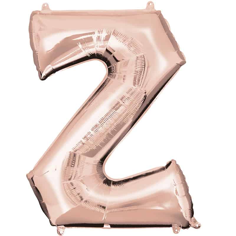Rose Gold Letter Z Helium Filled - 34"