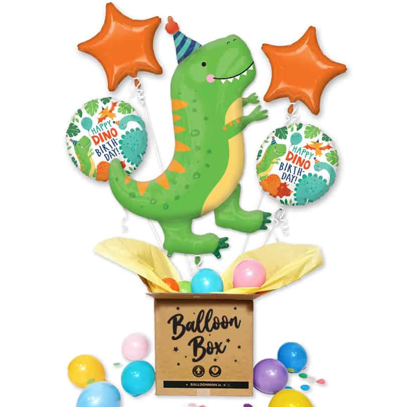 Dino Birthday Foil Balloon Bouquet Delivery