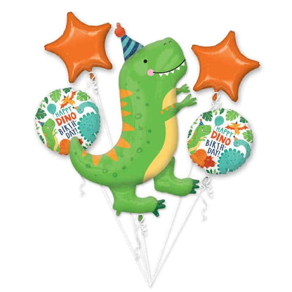 Dino Birthday Foil Balloon Bouquet Delivery