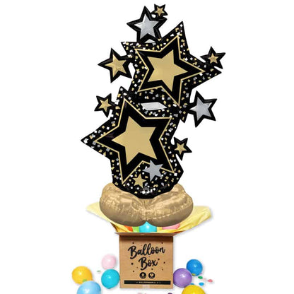 Black & Gold Star - Airloonz Balloon Delivery