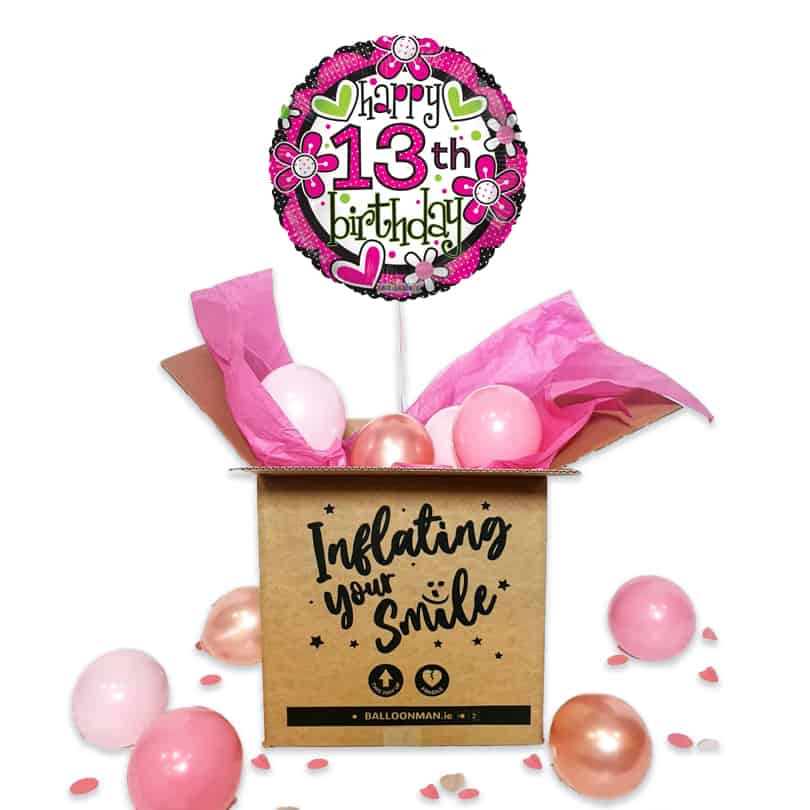 13th Birthday Balloon Delivery - Girl - 18"
