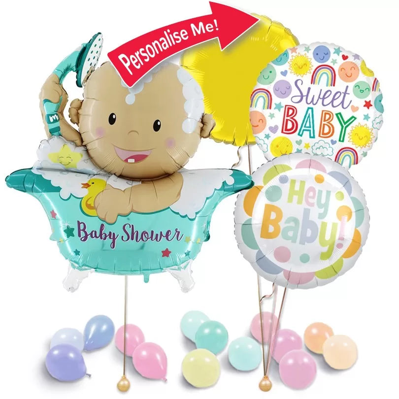 Baby Shower - Bath Foil Balloon Bouquet Delivery