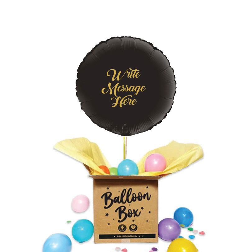 Round Shaped Personalised Balloon - Black