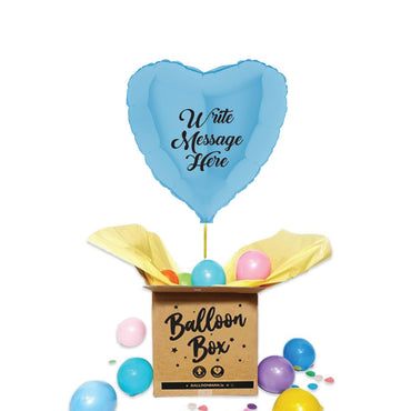Heart Shaped Personalised Balloon - Blue