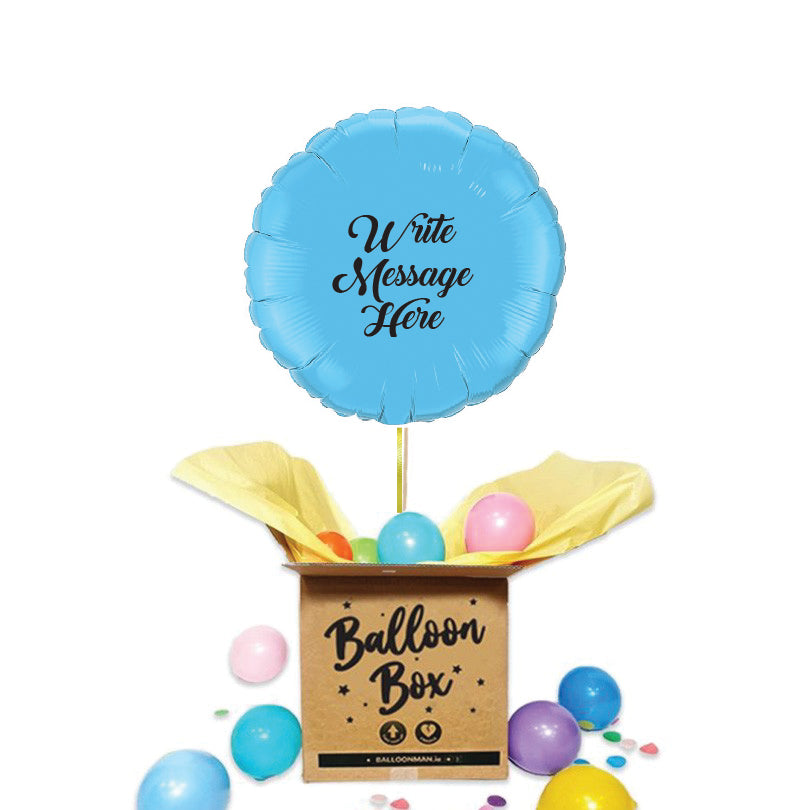 Round Shaped Personalised Balloon - Blue