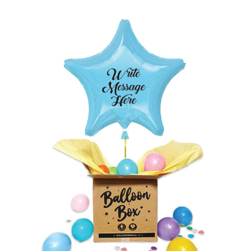 Star Shaped Personalised Balloon - Blue
