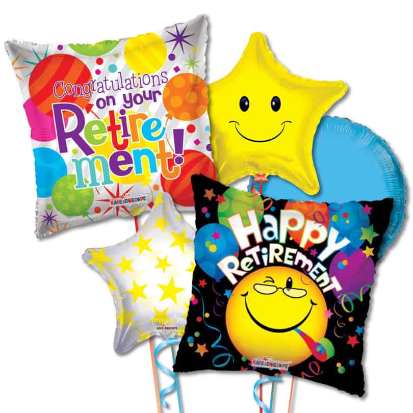 Retirement Foil Balloon Bouquet Delivery