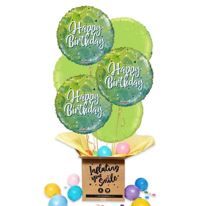 Happy Birthday Foil Balloon Bouquet Delivery - Eco