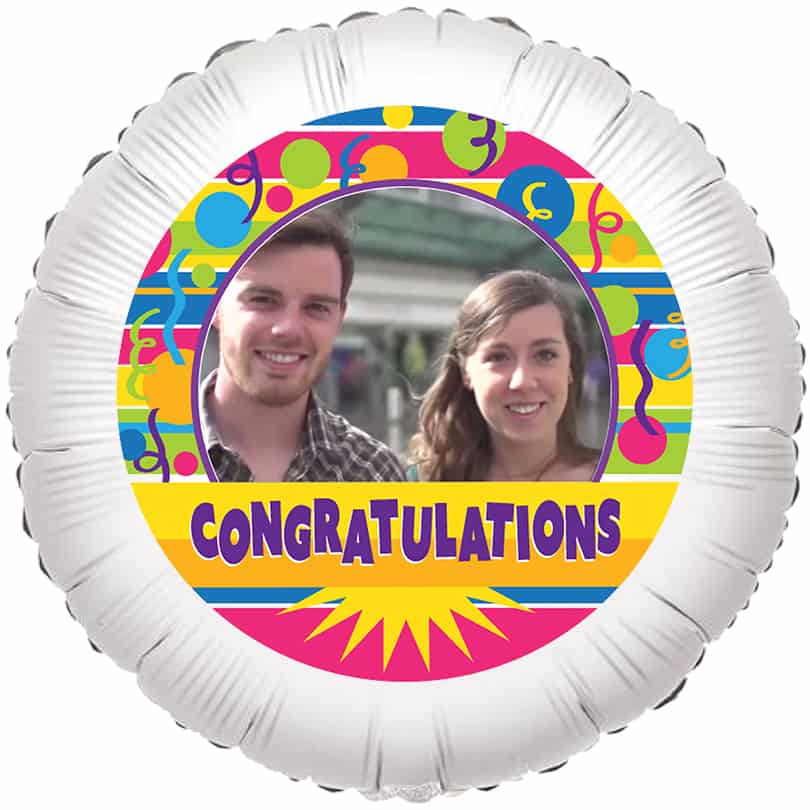 22" Personalised Congratulations Photo Balloon