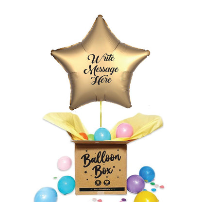 Star Shaped Personalised Balloon - Gold