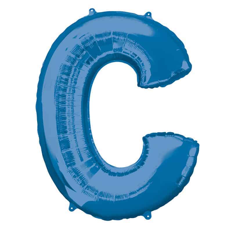 Blue Letter C Helium Filled - 34"