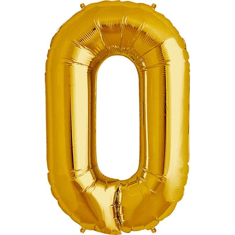 Gold Letter O Helium Filled - 34"