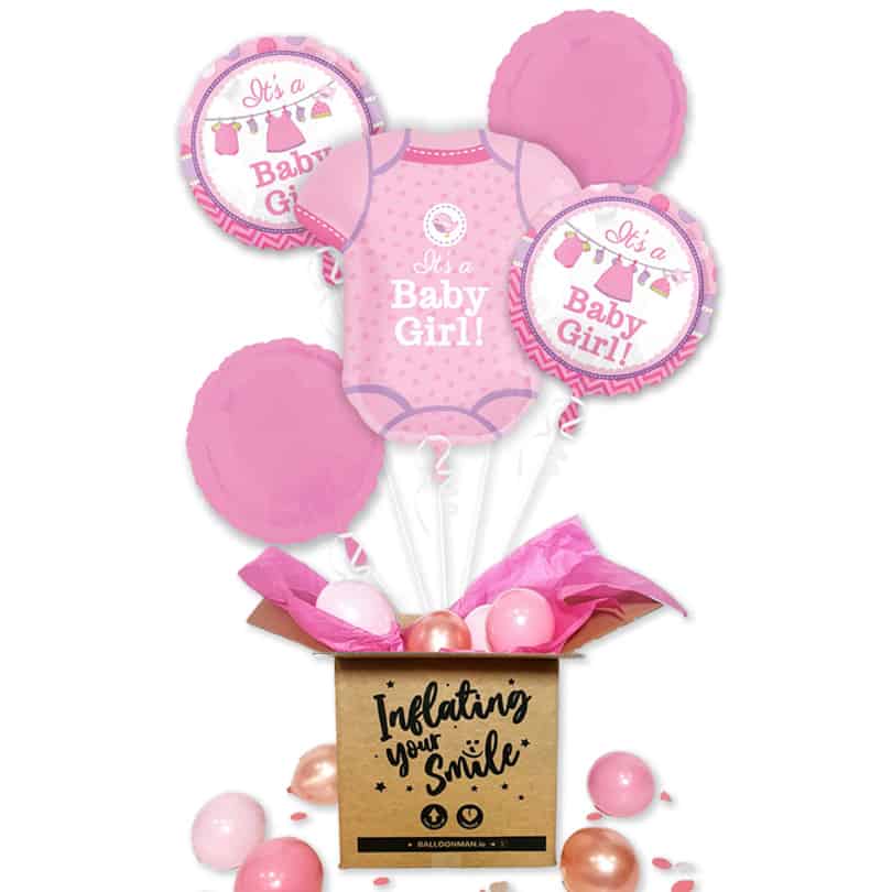 Baby Girl Foil Balloon Bouquet Delivery