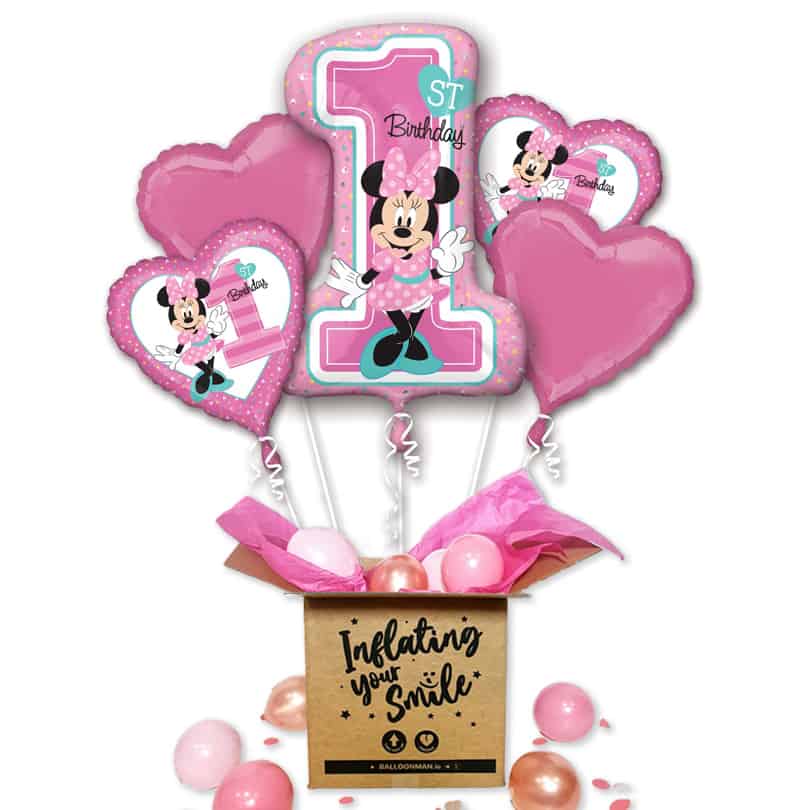 Disney Pink Minnie Mouse 1st Birthday Balloon Delivery