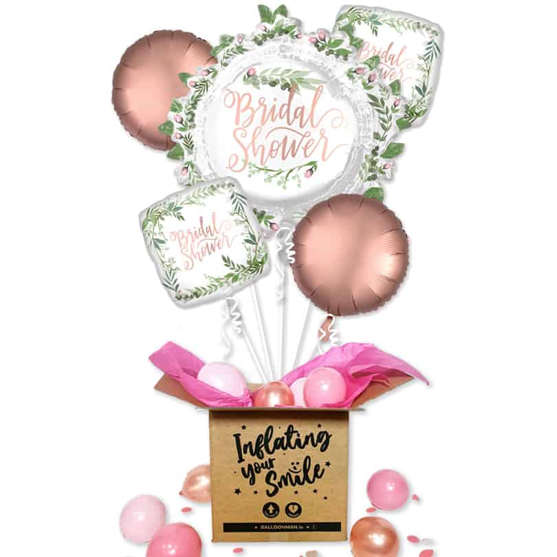 Love & Leaves Bridal Foil Balloon Bouquet Delivery