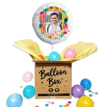 Photo Balloon | Happy Birthday Colour Splash