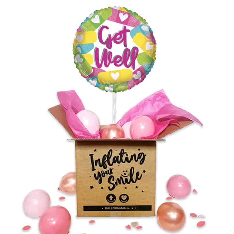 18" Get Well Balloon Delivery - Band Aids
