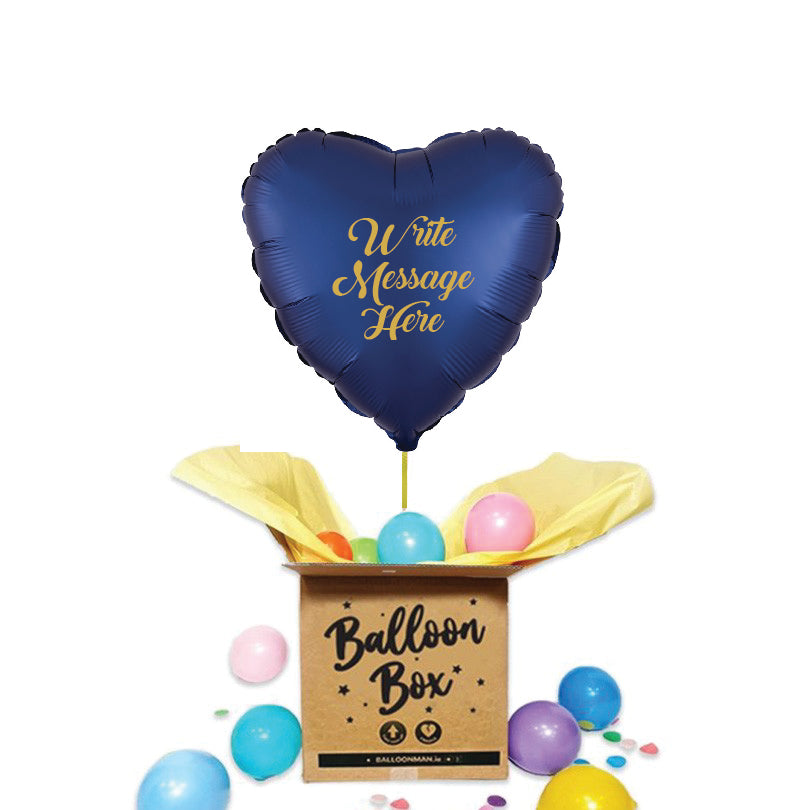Heart Shaped Personalised Balloon - Navy