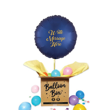 Round Shaped Personalised Balloon - Navy