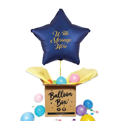 Star Shaped Personalised Balloon - Navy
